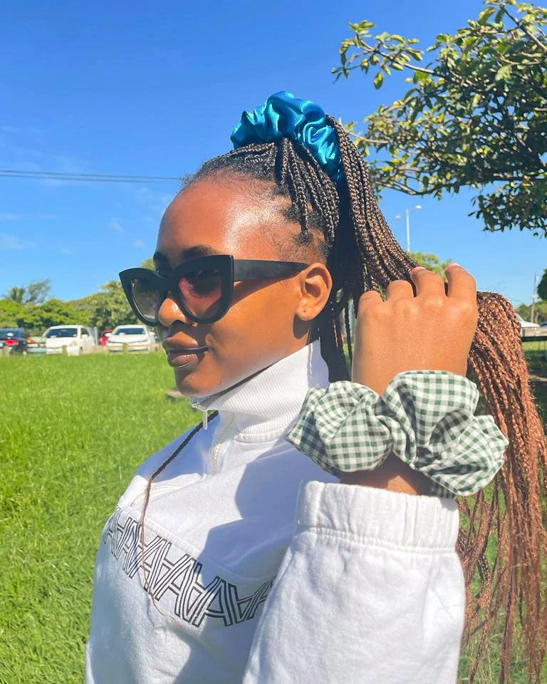 W7Fashion's tweet photo. Serving cuteness and comfort 💚💙

#scrunchie  #smallbusiness https://t.co/cYTkoytrjA