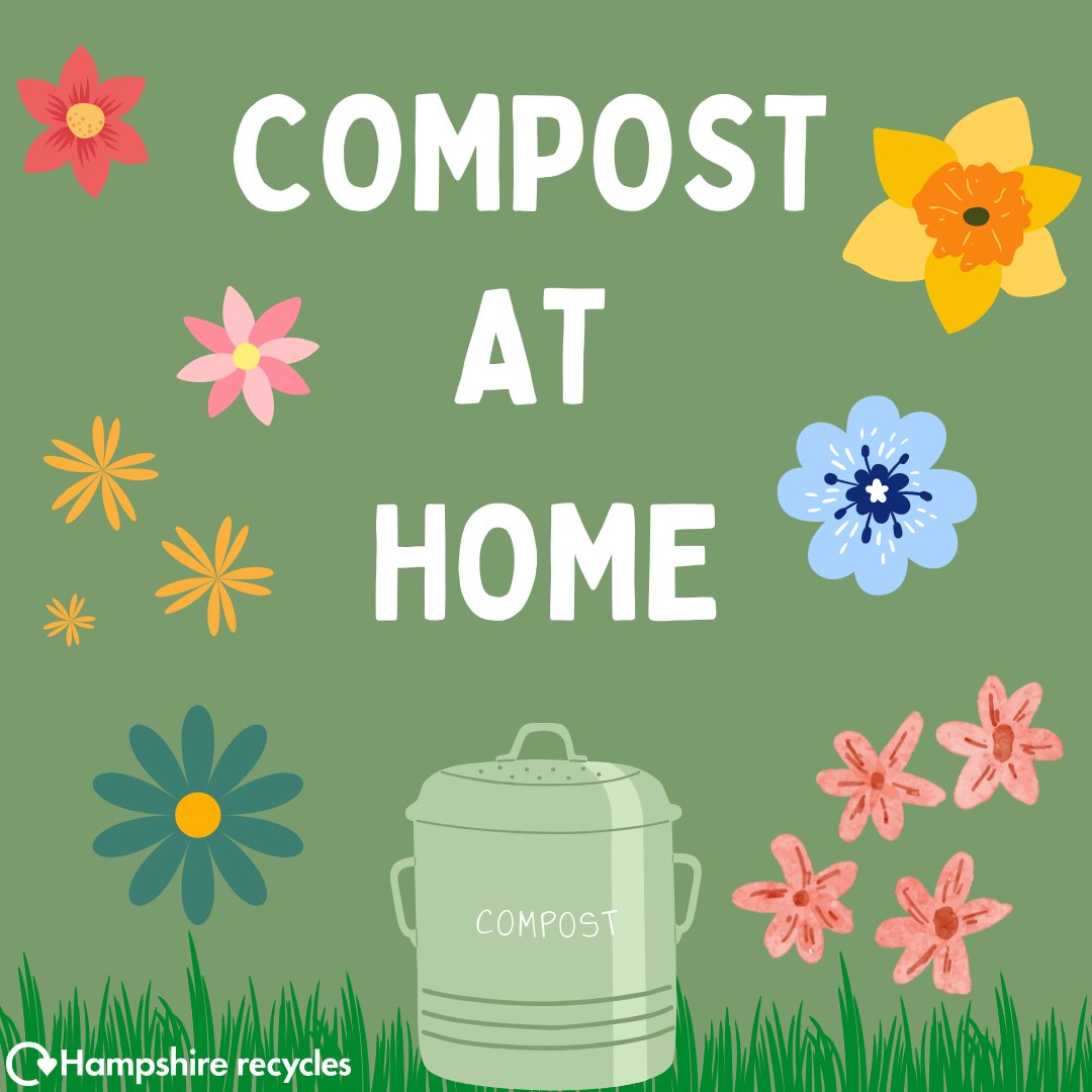 RecycleHants's tweet photo. If you're producing more garden waste this National Gardening Week why not try composting? You can find out more about home composting and order your own compost bin here: https://t.co/vYCqk28WW6 #Getcomposting #NationalGardeningWeek https://t.co/kfy8YdSnzI