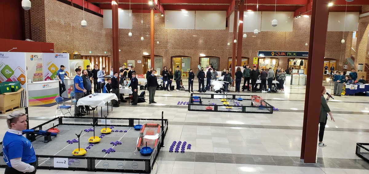 Had a visit to the 2022 VEX V5 competition from @JimmyDeenihanTD Chairperson of MTU Governing Body along with @Colman_OFlynn Vice President, Business Transformation Dell @MTU_ie @Dell @MTUCork_Access @MTUScience4Life @ml_loftus @hugh_mcglynn @scienceirel