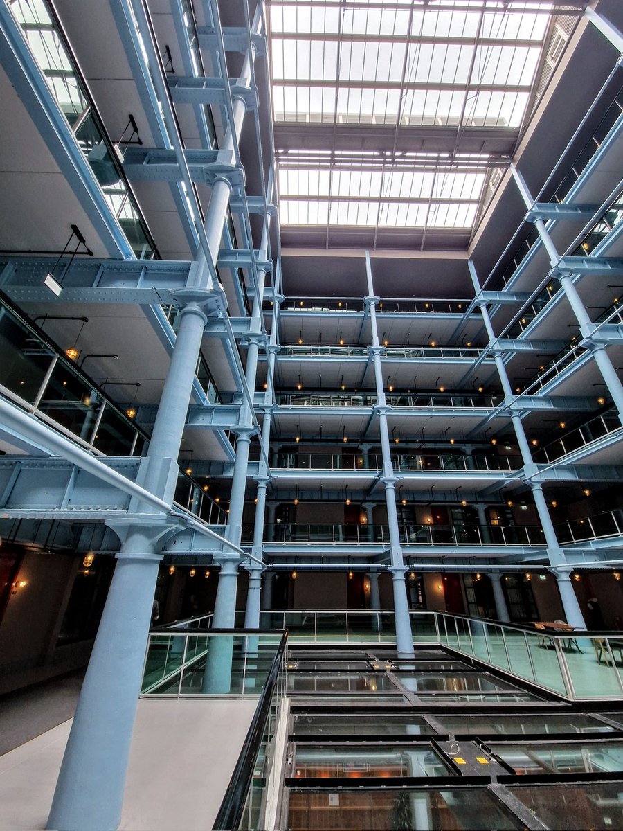 An industrial wonder soaring across seven floors above Ducie. The architectural form of the Atrium looking very picturesque this morning 📷