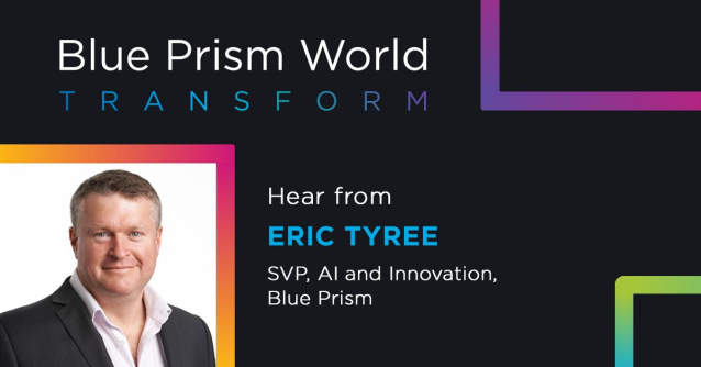 EdTi67's tweet photo. Introducing our #BluePrismWorld Virtual 2022 host... Eric Tyree! 1️⃣ Favorite thing about #automation: "It enables people to focus on doing people things." 2️⃣ Fun fact: "Between myself, my wife and three kids, we have 13 passports. Its complicated…" 3️⃣... https://t.co/qrFovxi3Cm https://t.co/glNgl582ZZ