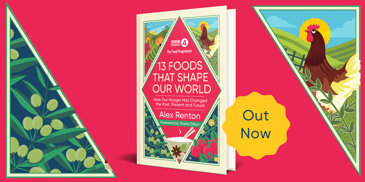 It’s publication day for the first official book from 
<a href="/BBCFoodProg/">The Food Programme</a>, #13FoodsThatShapeOurWorld ! 🍅🌍

From cocoa to spice and oil, discover how key food staples have evolved and altered the world as we know it. 

Available now: smarturl.it/13Foods

<a href="/axrenton/">Alex Renton</a> <a href="/SheilaDillon/">Sheila Dillon</a>