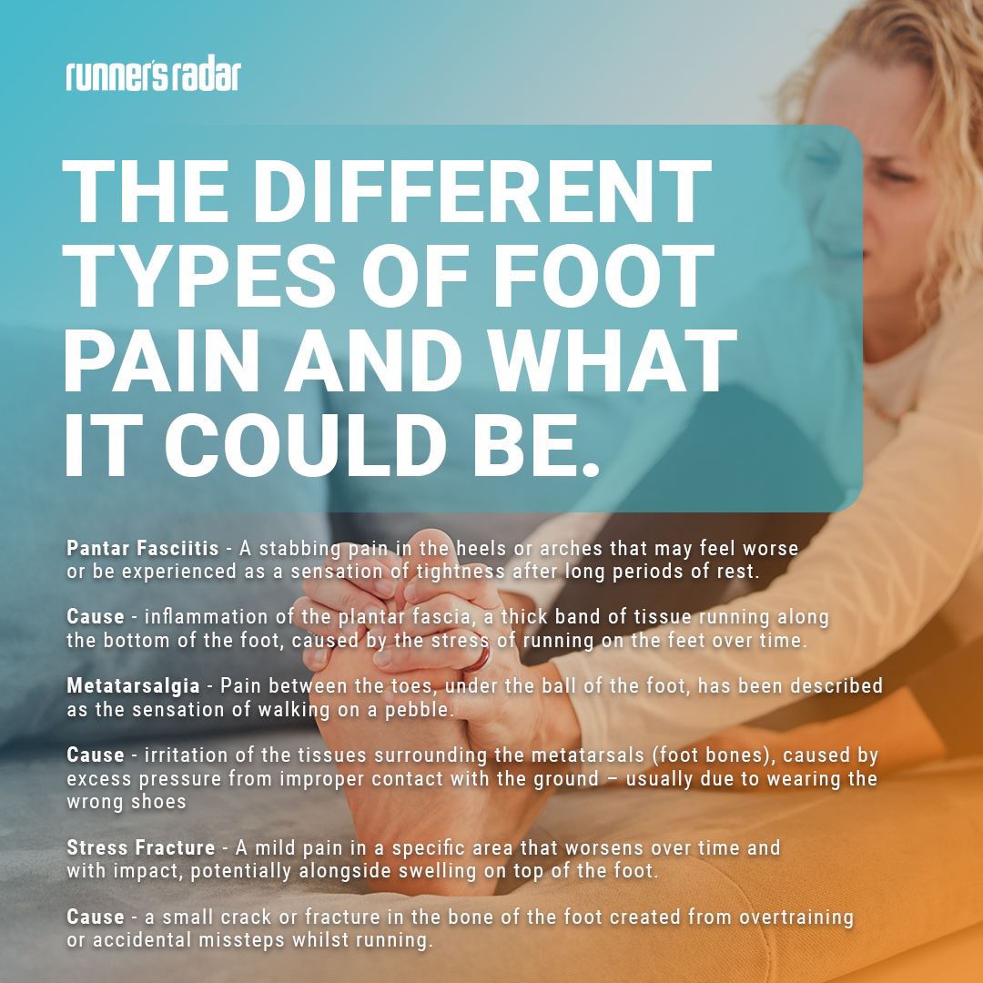 No matter if you’re new to running or an old hand, you will at some point experience some form of pain in your feet and will need to know how best to resolve it🦶 So here are the 5 most common causes: