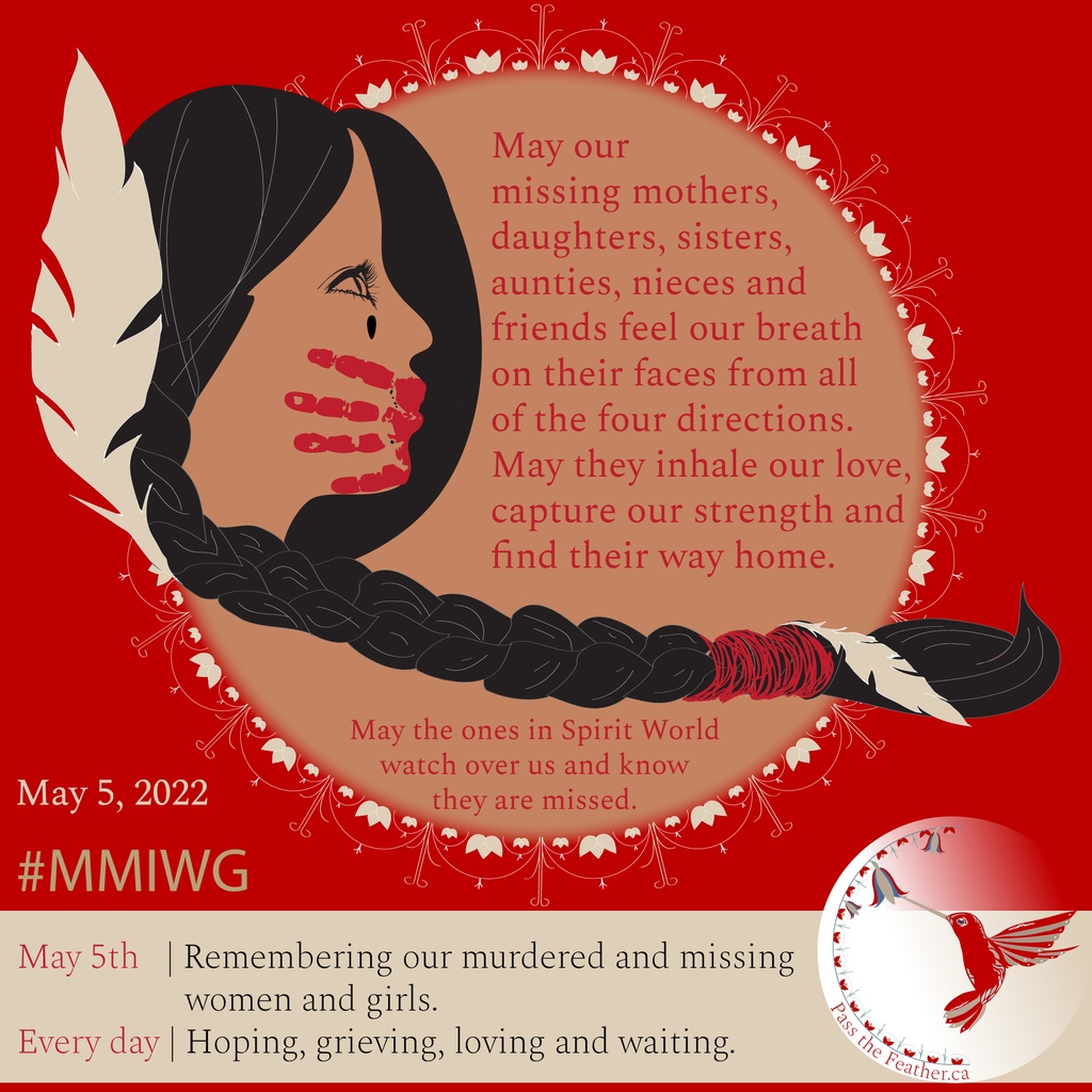 Good morning. Many will hang a red dress outside this week, others will wear red in their name and some will stay home and live through their grief. What will you be doing today? Holding on for hope, advocating for justice and demanding accountability...