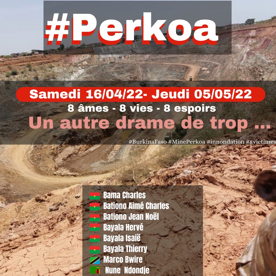 Maii_qui_maille's tweet image. #Perkoa 
20 jours déjà… 
Aucune nouvelle des 8 travailleurs qui pour survivre, devraient avoir pu se réfugier dans une des chambres de sécurité (contenant des vivres et de l’oxygène) qui devrait être atteinte aujourd’hui…
S’il n y sont pas les espoirs de survie sont utopiques…