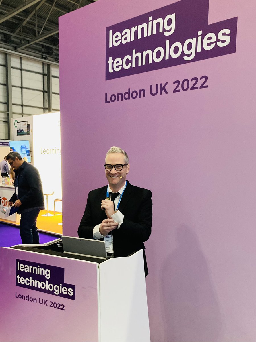 tyfrancis's tweet photo. Day 2 at the @LearnTechUK conference at @ExCeLLondon with @LRN’s Head of #Curriculum and #Communications Design, @damiendebarra presenting to a packed space here  #LT22UK #Ethics #Compliance https://t.co/bZyHzvQL5P