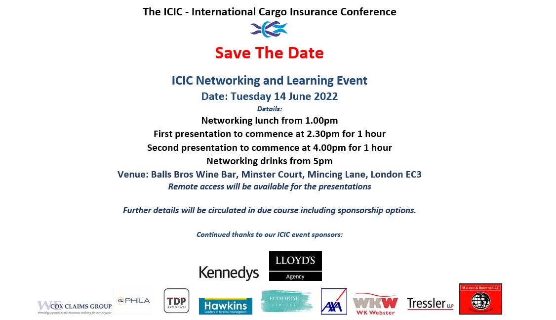 cargoconference's tweet image. ICIC - International Cargo Insurance Conference Networking and Learning Event - For details of the Complimentary Registration, please visit the ICIC website cargo-conference.co.uk #ICIC #cargoinsurance