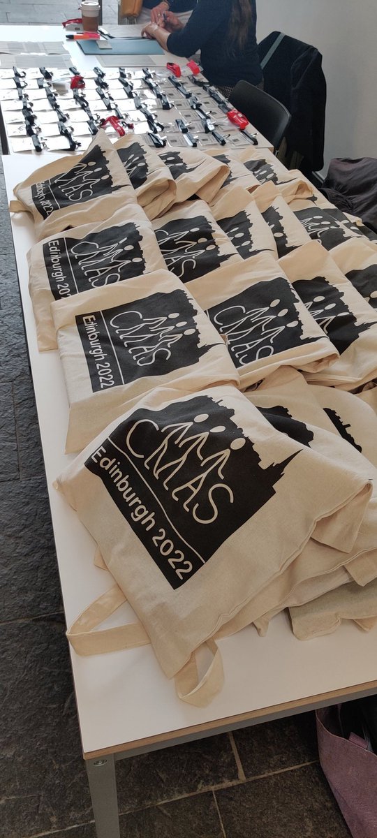 Welcome to @QMUniversity! Grab yourself a #CMAS2022 tote bag with some goodies from our registration team 🛍️ #whilestockslast