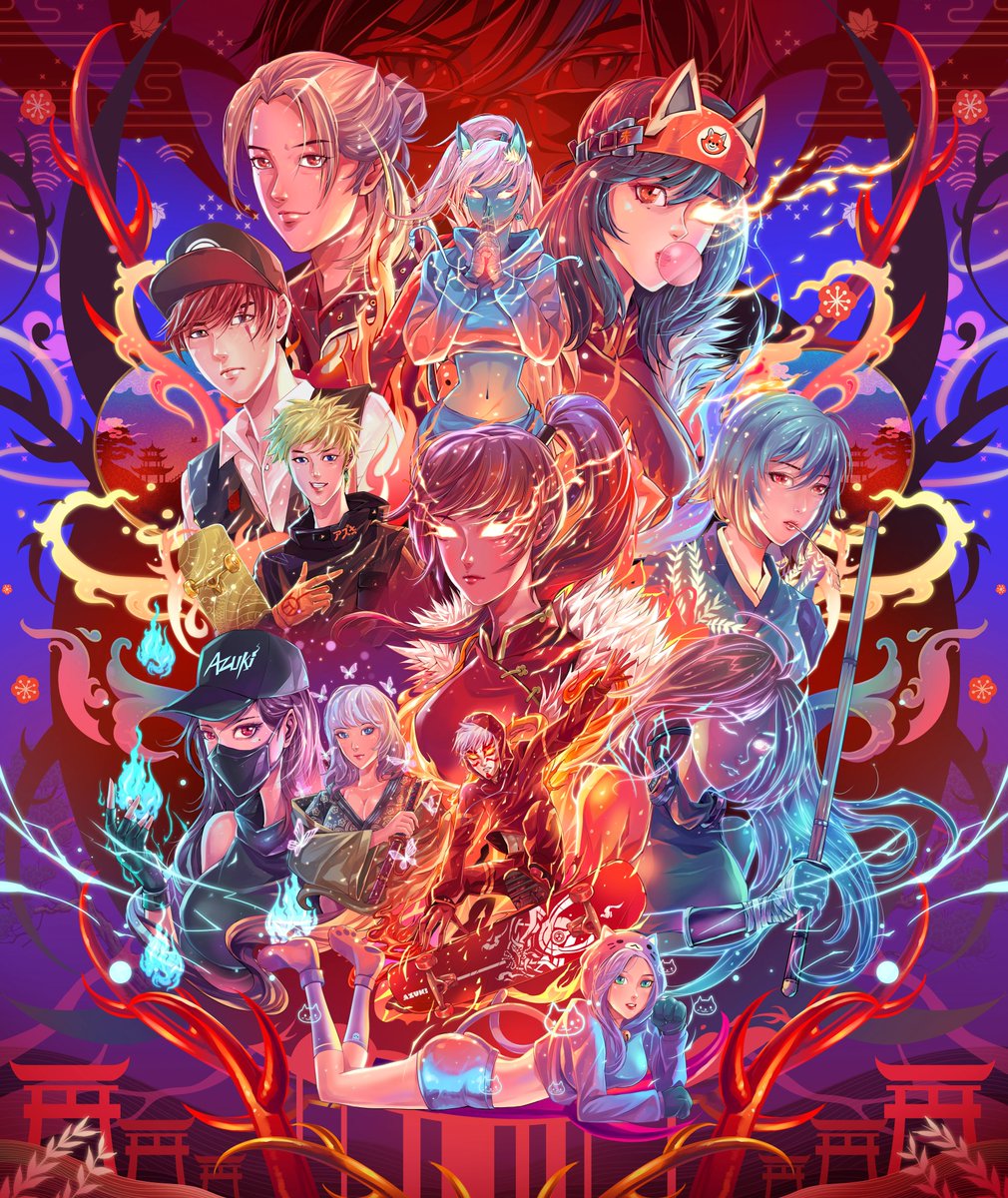 my AZUKI derivative arts from CHIPZUKI and Aerazuki  contest. which one you like? #AzukiArt