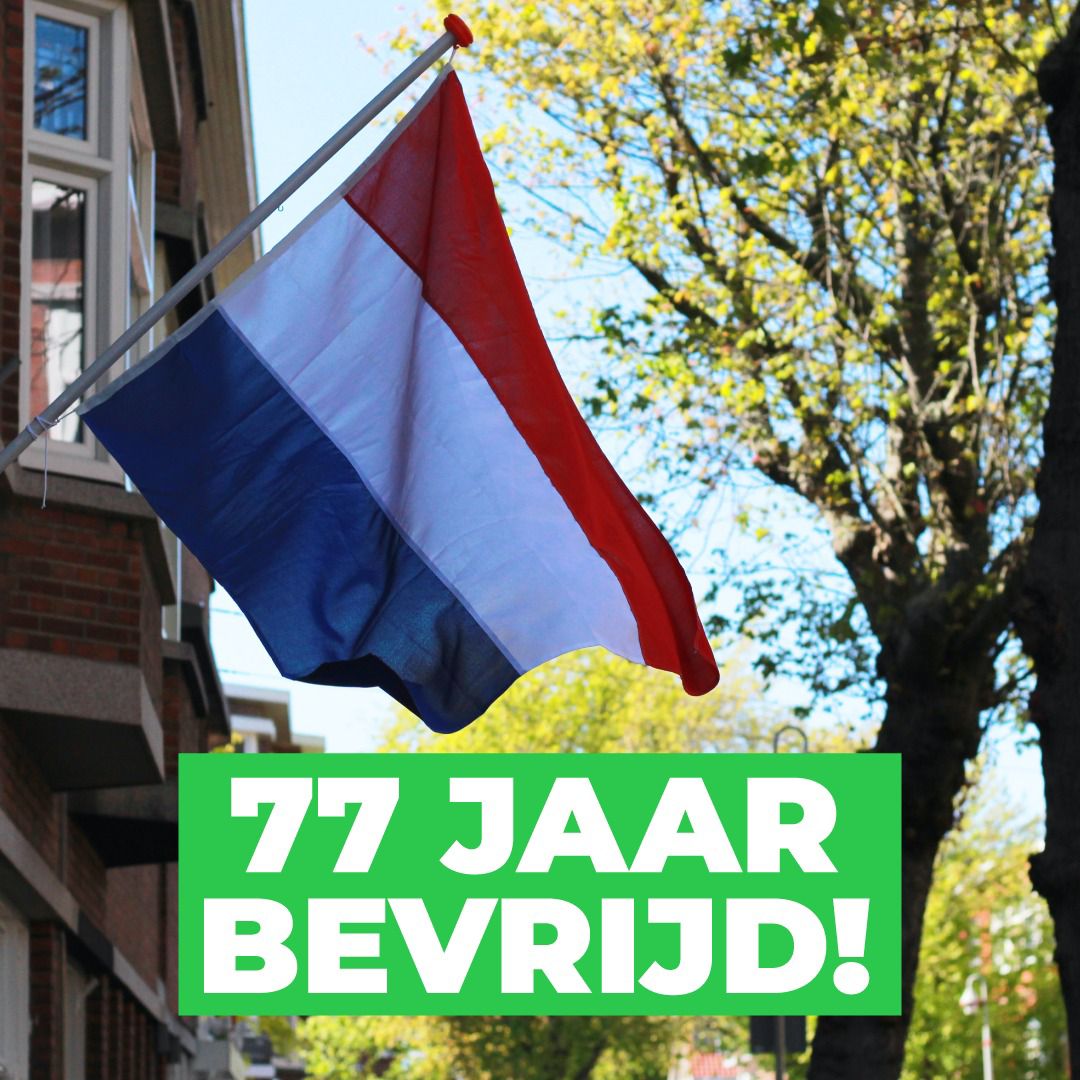 We zien door de oorlog in Oekraïne dat vrijheid niet vanzelfsprekend is. Vandaag vieren we 77 jaar bevrijding in Nederland! Deze dag is nog steeds een dag om dankbaar te zijn. 🇳🇱 #Bevrijdingsdag