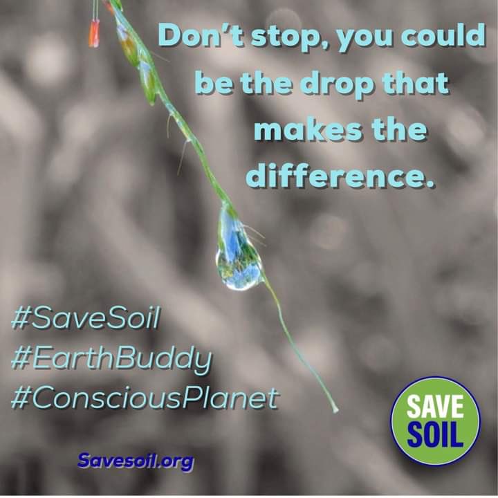 Every micro step counts.                             Do not Retweet ❌  
Do *Quote tweet* and
Write Down your thoughts on save soil
Let's Make it happen🙏🏻
Let's SaveSoil🌱#SaveSoilMovement #SaveSoil #SaveSoilSaveLife #ConsciousPlanet #JourneyForLife