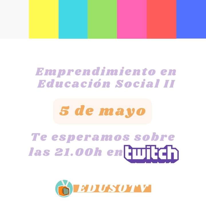 EdusoTv's tweet photo. Recuerda que hoy respondemos preguntas sobre emprendimiento en EdusoTV.
🕘 Sobre las 21:00.
¡No te lo pierdas!
#edusotv #educablog #edusoan #edusoc #educacionsocial #emprendimiento #emprendedores #creandoeducacionsocial #twitch https://t.co/EfyTBiGJz4