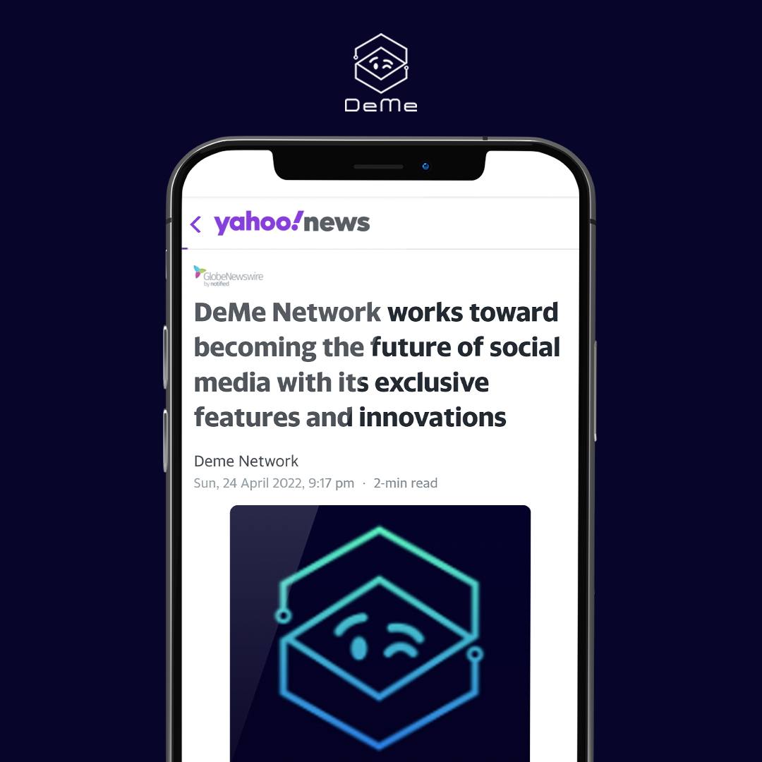 TheDemeNetwork's tweet photo. ๐ก#DeMeNetwork: Another MEDIA MENTION๐ก
๐We are FEATURED in:
๐Yahoo News: https://t.co/Tpt9axyVWS
๐Please check out our Website: https://t.co/ZeENewJ4jo
or
๐ฌJoin the conversation on Telegram: https://t.co/6y2Mk06qfA
#crypto #blockchain #media #DeMe #hodl https://t.co/p2oUwbRSG7