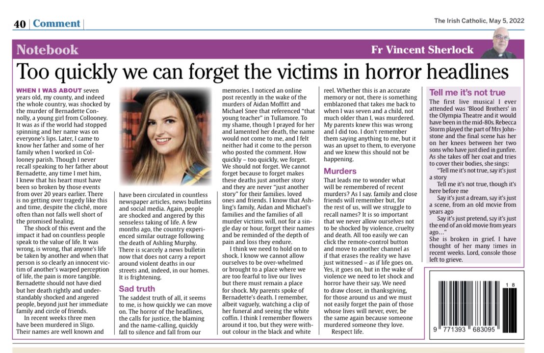 Piece from this week’s <a href="/IrishCathNews/">The Irish Catholic</a>
