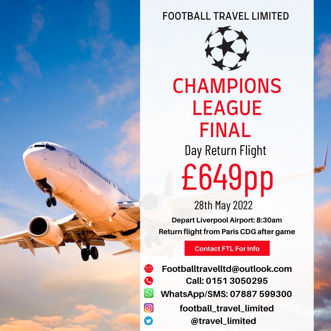 I've booked my family's travel to Paris with <a href="/travel_limited/">Football Travel Limited</a>. I've personally travelled with them before (to an Atletico Madrid away game) and they were absolutely brilliant. Give them a shout if you're interested in the day trip. 👊🇫🇷