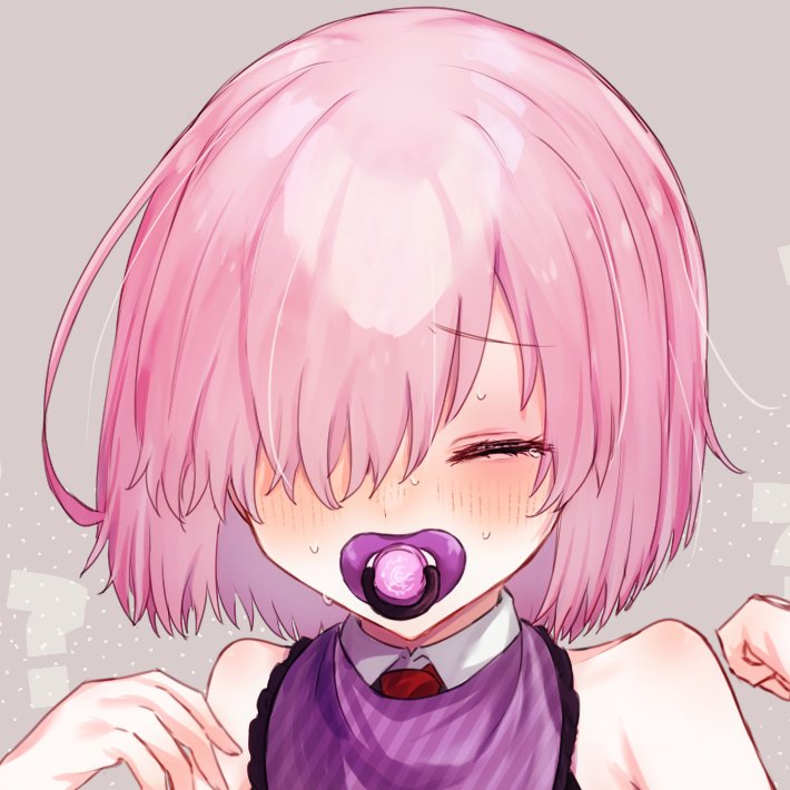 マシュ・キリエライト(Fate) 「これは子供の日だからという理由でバブをやらされるマシュの絵(かわいそう) #FG」|はるかっぱのイラスト