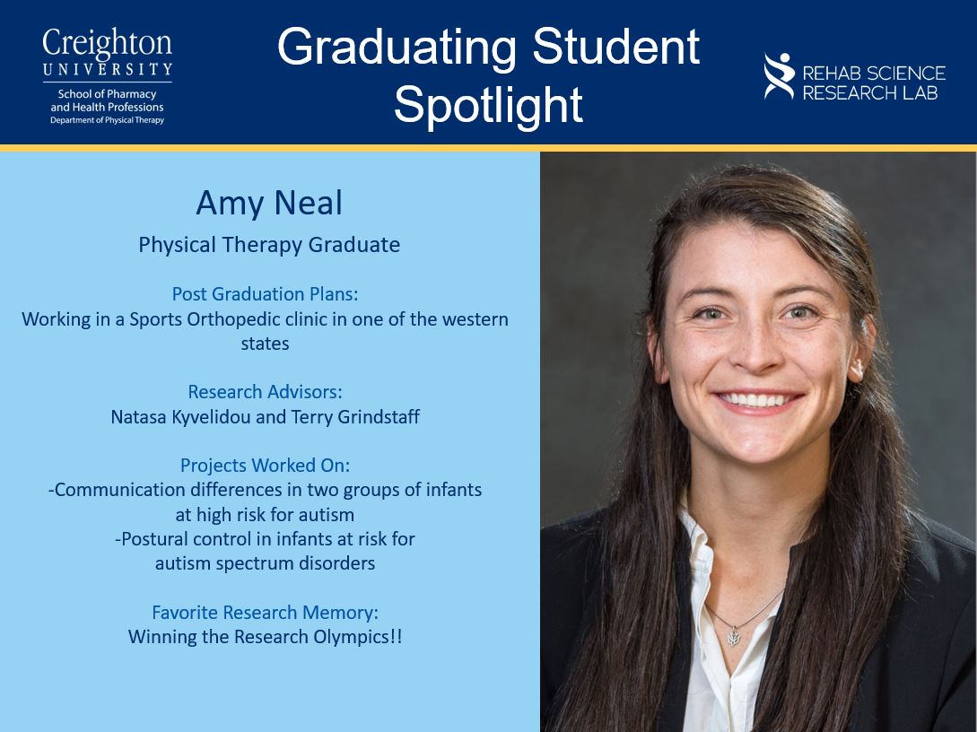 CreightonRehab's tweet photo. Congratulation Amy on your graduation from @Creighton_DPT! Best of luck on your next adventure as a DPT! @CreightonSPAHP @Creighton #dptgrad #2022grad #CreightonGrad https://t.co/KM1GuXF687