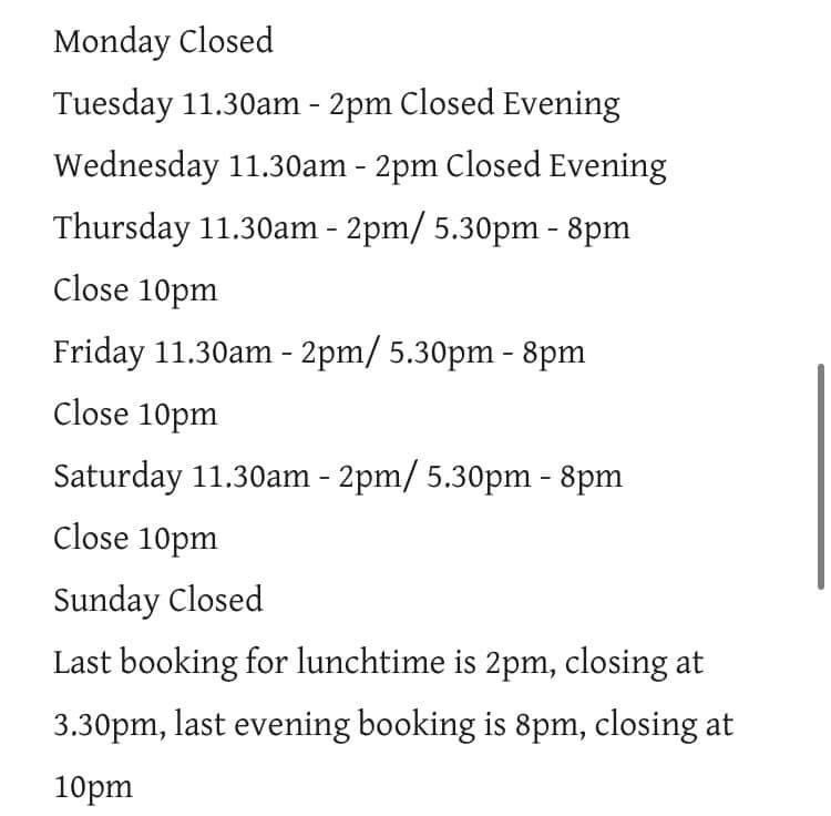 ⏳OPENING/CLOSING TIMES⌛️