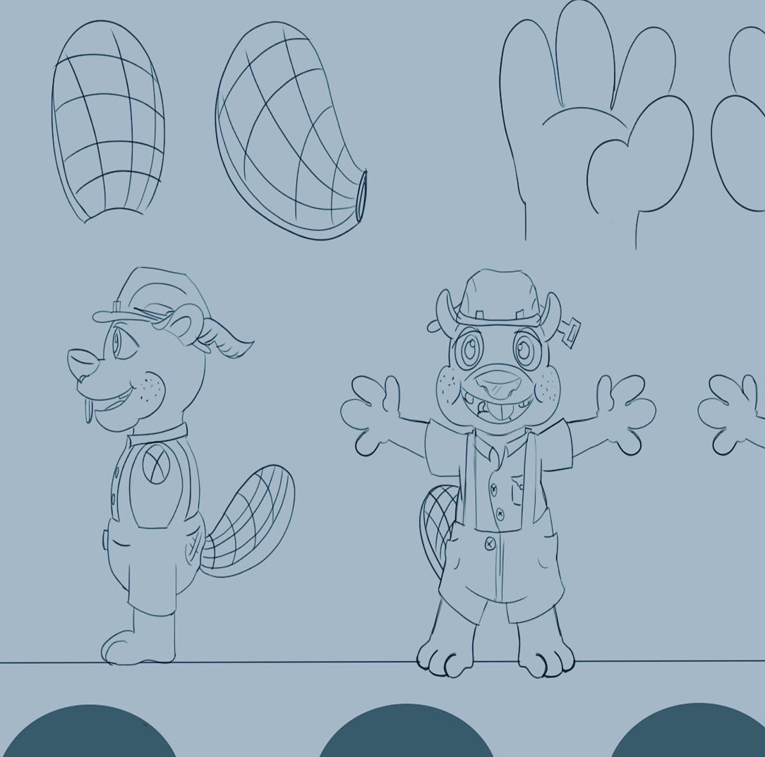doodlepeepers1's tweet image. Visual Development work for Welcome Mr. Beaver project 
#ArtistOnTwitter #cartoons #cartoonbeaver #cartoonbird #originalcharacters #oc #cartoonist #visualdevelopment #charactersheet