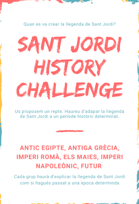 InsOlimpia's tweet photo. Projecte Interdisciplinari on el producte final ha sigut una representació teatral de la llegenda de Sant Jordi adaptada a un període històric determinat.
#projecte #projecteinterdisciplinari #SantJordi #2nESO #llegendadeSantJordi #representacióteatral https://t.co/UN7CW23Z8D