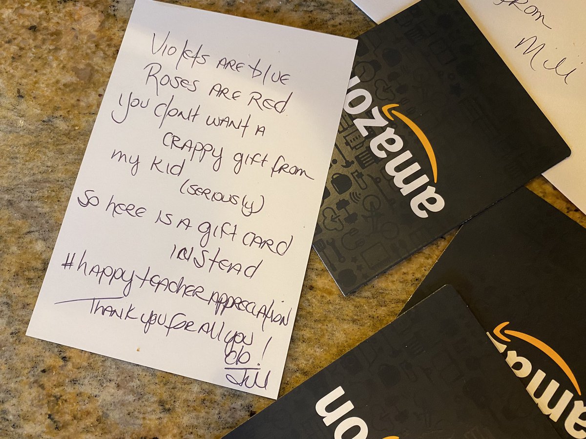 jlatchana's tweet image. My children’s teachers don’t want another bad stick drawing or coffee mug. #onceateacher #coldhardcash #HappyTeacherAppreciationWeek #teachertwitter #TeacherAppreciationWeek