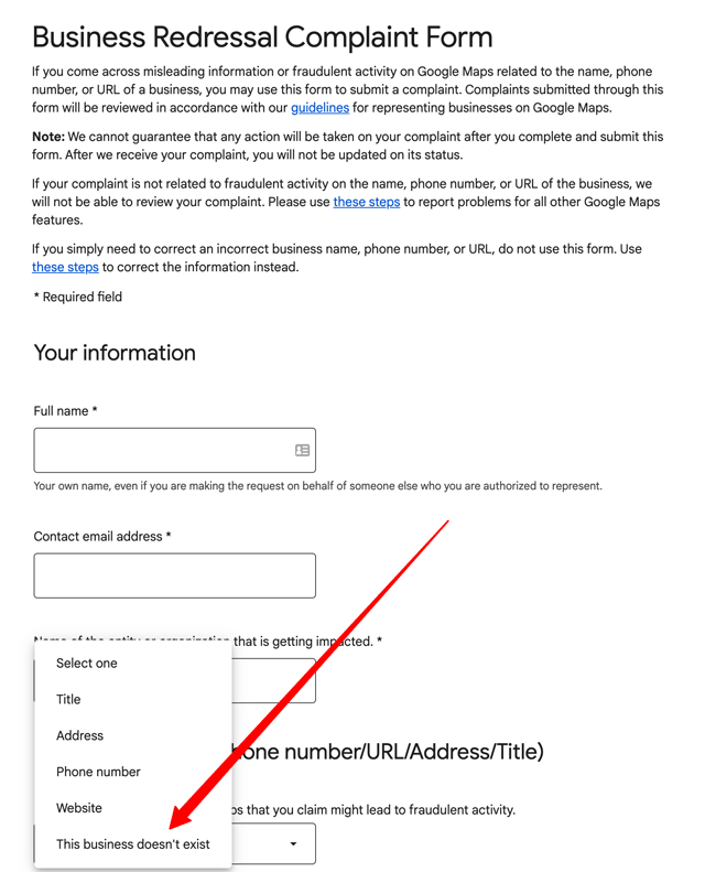 Google has added “this business doesn’t exist” as an option to the Business redressal complaint form and local SEOs love it seroundtable.com/google-maps-bu… via @HavaHa47730262
