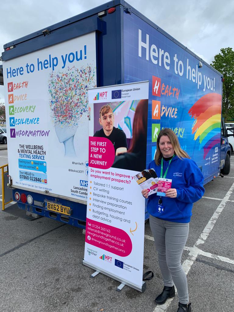 nwgrnd_AndrewB's tweet photo. Out and about today. Asda, Colne with  #HARRI until 3pm. Please come along and speak to us for any employment support and of course to see #lscft for all your Health and Wellbeing advice. 
#newgroundtogether #asda #togetherhousing #healthylifestyle #health #wellbeing #mptsteps https://t.co/PTGLCFzqAa
