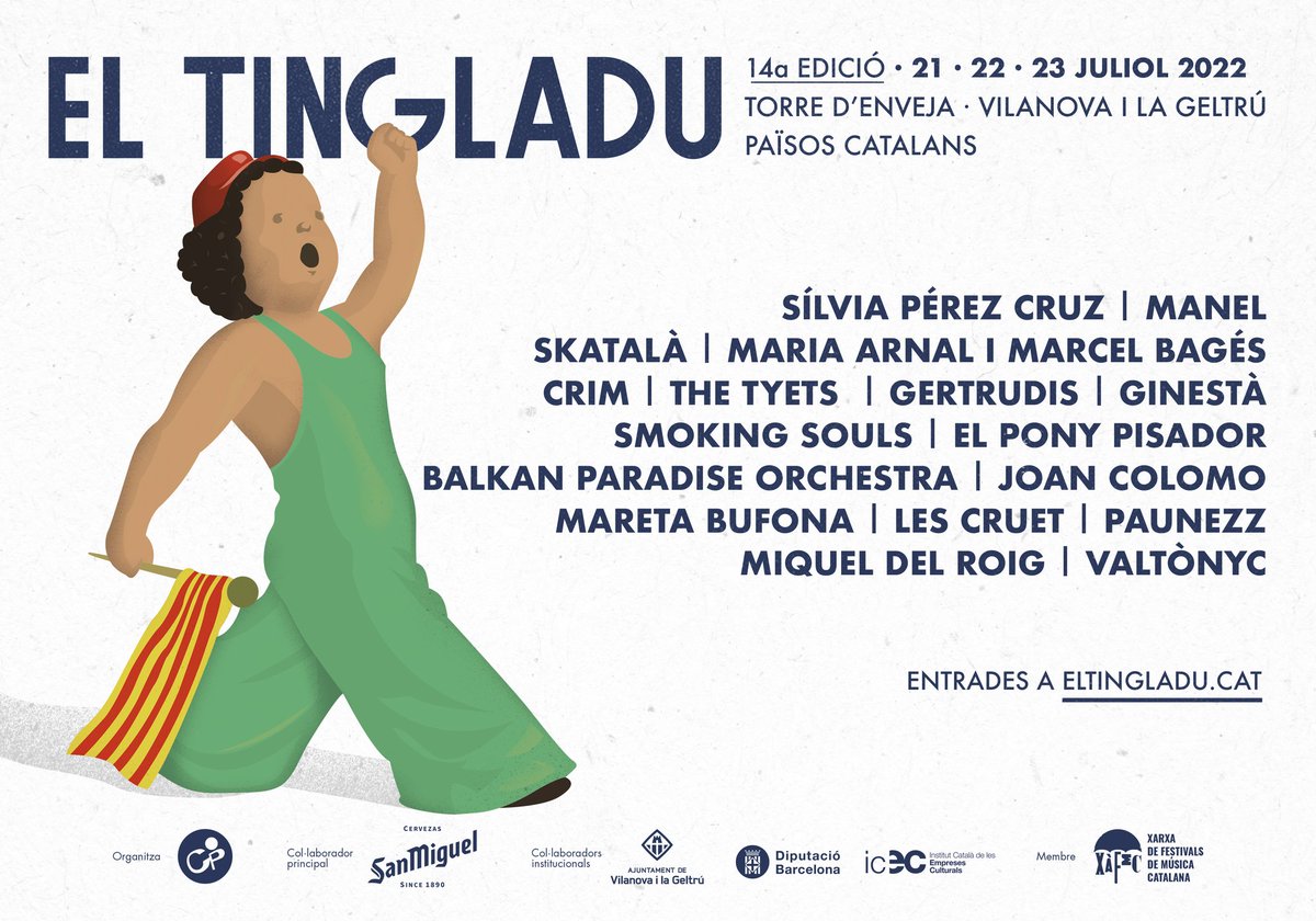 eltingladu's tweet photo. 💥 SORTEIG D'UN ABONAMENT DOBLE 💥

Voleu veure Sílvia Pérez Cruz, Manel, Skatalà i fins a 13 grups més en directe? Sortegem un abonament doble per #ElTingladu22 entre totes les persones que feu RT i SEGUIU al compte d'@eltingladu! Podeu participar fins dilluns! Molta sort! 🍀 https://t.co/pP4pvGTAqt