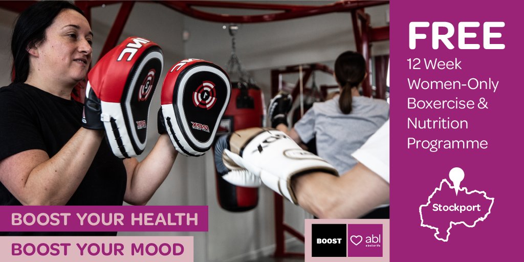 ABLHealth's tweet photo. Join our FREE 12-week women-only exercise and nutrition programme in partnership with @Boost_GM:
π₯ #Boxing #CircuitClasses
π₯¦ #HealthyEating Support
π
May 12th
π10-12
π Stockport
Feel healthier, make friends and have fun! Call 0161 870 6492 to sign up (BMI criteria applies) https://t.co/cEBmlXudxM