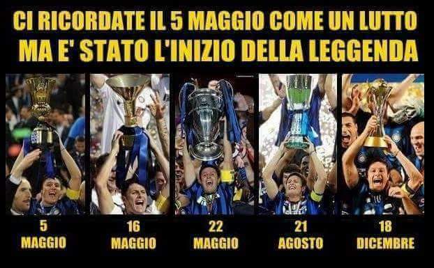 Che belli i gobbi....mentre il Real Madrid sta per vincere la sua 14 coppa dei campioni....loro festeggiano il 5 Maggio!!! Ops per noi interisti il 5 Maggio è questo qua 🖤💙💪💪💪