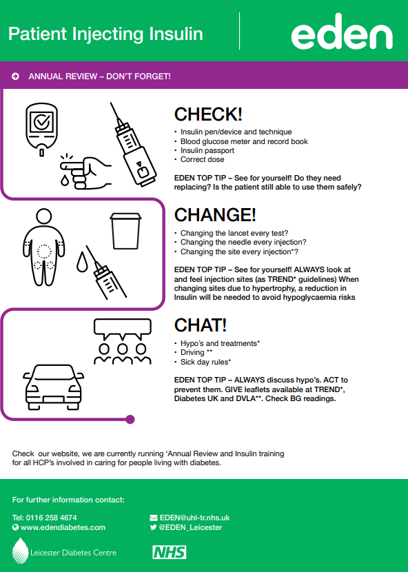Featured on the #pslhub today, resources from <a href="/EDEN_Leicester/">EDEN Diabetes Training</a> for healthcare professionals to help communicate vital information about insulin safety, including the infographic pictured below.

Link here▶️pslhub.org/learn/patient-… #patientsafety #diabetes