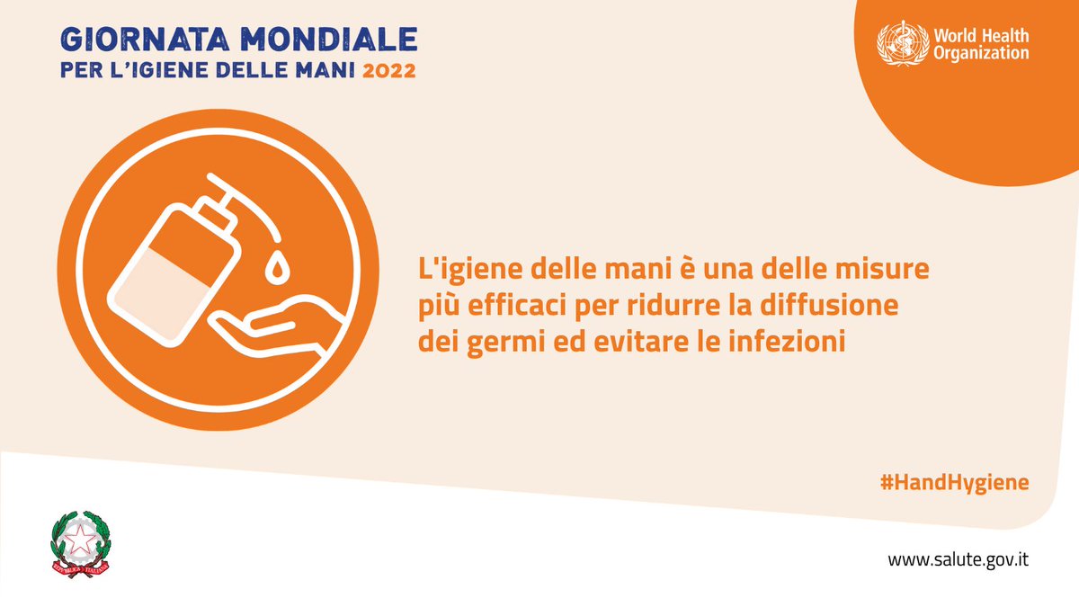 MinisteroSalute's tweet photo. #5maggio #handhygieneday
🧼🤲Un gesto semplice ma essenziale per la prevenzione delle malattie infettive, sia in comunità sia nelle strutture di assistenza e cura.
Lavarsi le mani o igienizzarle correttamente e al momento giusto può salvare vite umane.
👉https://t.co/PTk6BYTqtd https://t.co/Vw4YNyqJLf