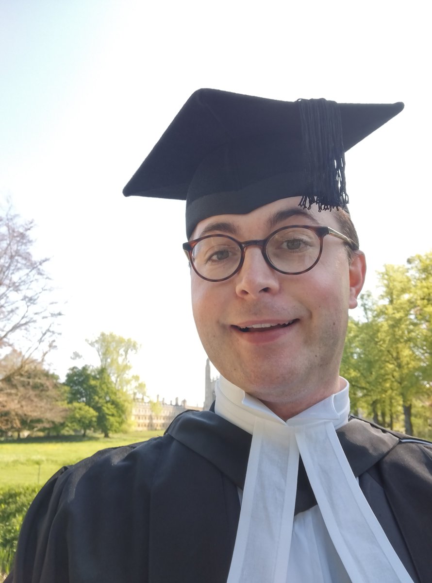 SpillaneHarry's tweet photo. With my first Congregation under the belt, I am pleased to share that I have joined the team of Bedells @Cambridge_Uni and look forward to many more sessions of mace holding and degree conferrals. Now to starch the collar and polish studs for the next...  #SenateHouse #Placet https://t.co/aUaxdtll7v