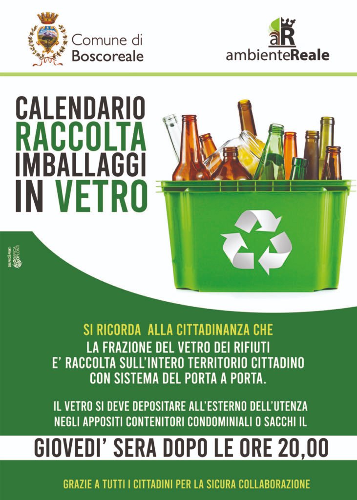 ComunBoscoreale's tweet photo. #ComunediBoscoreale Calendario raccolta vetro. Si deposita il giovedì sera dopo le ore 20:00 https://t.co/eaDVG2yYvu https://t.co/w0KGhCM4ek