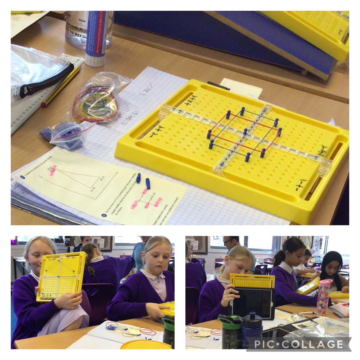 Enjoying using apparatus to help with our understanding of four quadrants in maths @HFL8_Maths