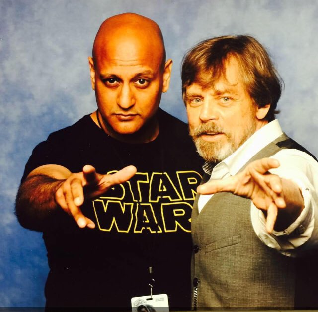Happy Star Wars Day (belated). As for the picture … yes that is @MarkHamill not a waxwork figure taken @SW_Celebration event pre pandemic. This picture probably only lasted 10 seconds for Mark but will last a lifetime for myself. #starwars #starwarsday #darkside