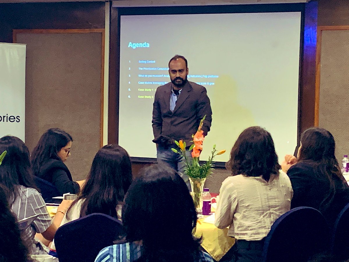 Session: The Next Level of Outbound Digital Marketing - Scraping + Using Big Data + Hyperpersonalization by Vedanarayanan Vedantham, Marketing Leader at Microsoft 
<a href="/lathika_pai/">Lathika Pai</a> <a href="/shnoyanju/">Anju Shenoy</a> <a href="/ighose/">Irina Ghose</a> <a href="/Imsavvysingh/">Savita Singh</a>