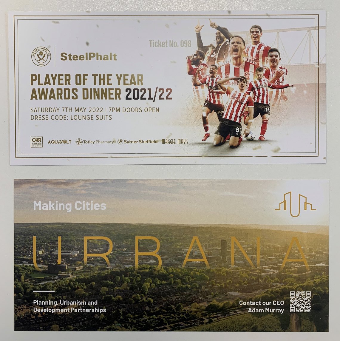 🚨🚨COMPETITION TIME 🚨🚨 Urbana would like to invite 2 lucky Blades to join our table for the #SUFC end of season awards on Saturday evening. Please retweet and follow to be included in the draw!!