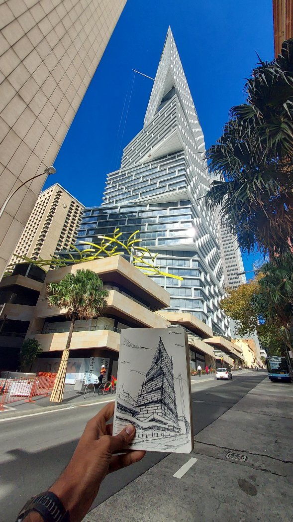 VisweshWarrier's tweet photo. Sketching around today @3XN_GXN 

#Sydney #3xn #sydneyarchitecture https://t.co/CCJNzYuLee