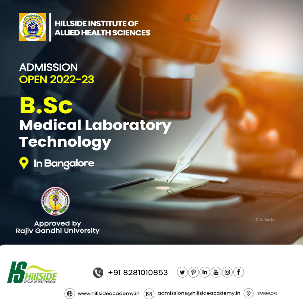 HillsideAllied's tweet photo. A career in the laboratory allures you? Call us to secure your seat for BSc. Medical Laboratory Technology.
.
.
.
Call us:+91 8281010853 / +91 8281010854
Email us: admissions@hillsideacademy.in
.
.
.
#education #career #admissionsopen2022_23 #medicallaboratory #courses2022 https://t.co/4alRZS61Qh