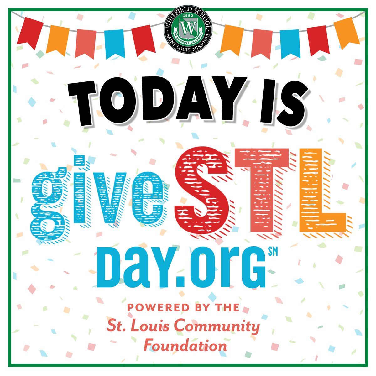Today is THE day!  Show your Warrior pride by making a donation to Whitfield during Give STL Day!  To donate visit givestlday.org/whitfield.