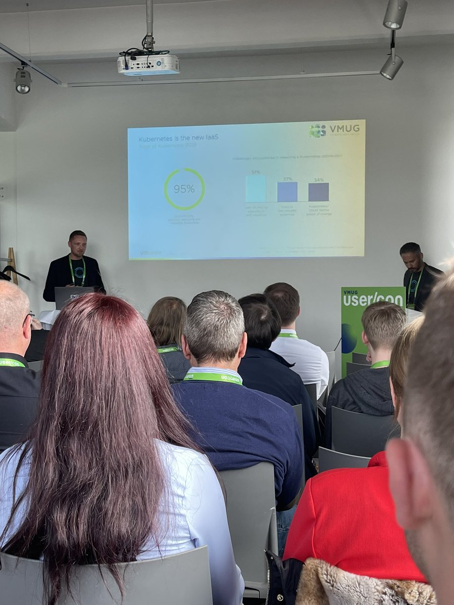 raimes's tweet image. Now on stage at #DEVMUG @Alec1823 &amp;amp; @vmw_rguske talking about all things #k8s #DevSecOps by leveraging @VMwareTanzu for #Kubernetes Operations👏🏻