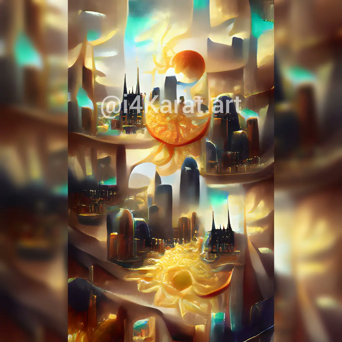 i4Karatart's tweet photo. A City in the Sun by Karat.
This is the second ArtWork from the Dream Dimensions collection.
🌊See it on OpenSea🌊
https://t.co/MaNPkbvrH6

#NFT #ART #Sun #trippy #illustration #beautiful https://t.co/PCaT9c4dwh