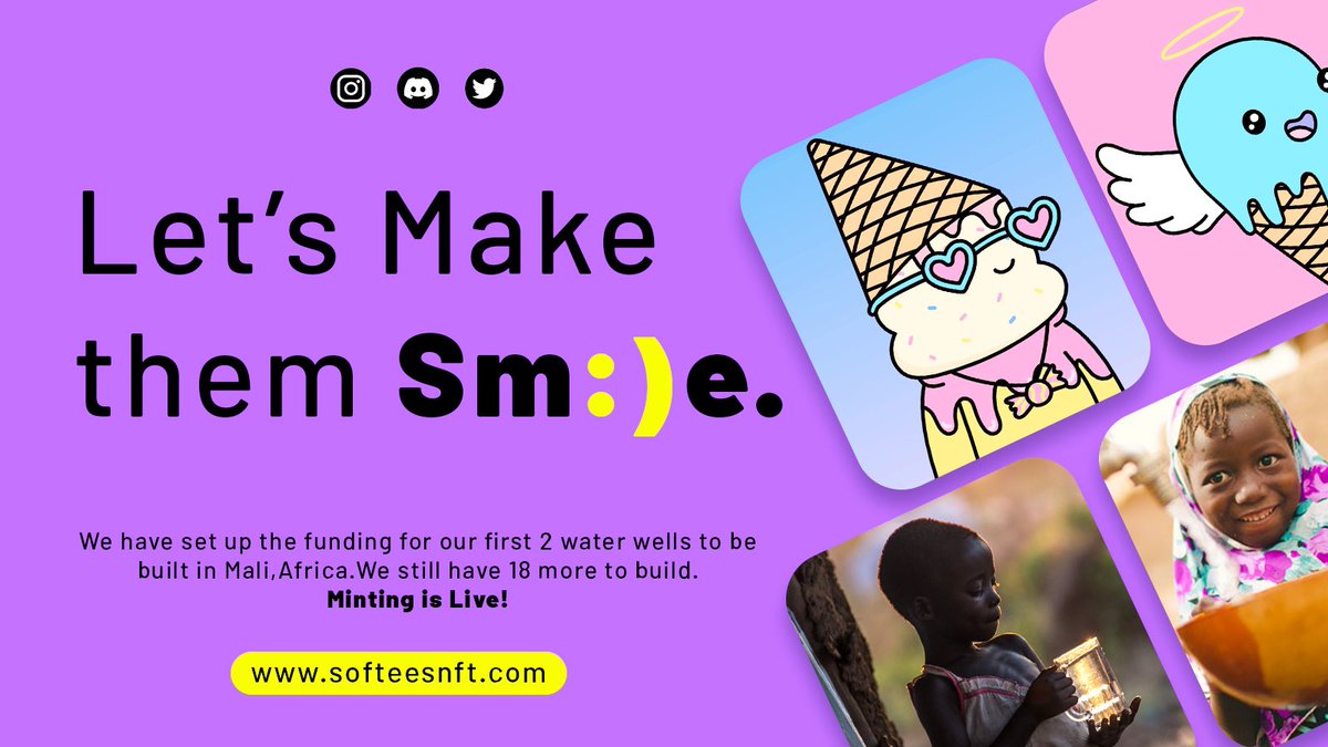 While the #NFTCommunity worries about who <a href="/nobody_vault/">n0b0dy.eth</a> is. We will continue to help #EVERYBODY by minting out our Softee’s #nfts to build more water wells in #Africa. #nft #web3 #NFTGiveaway