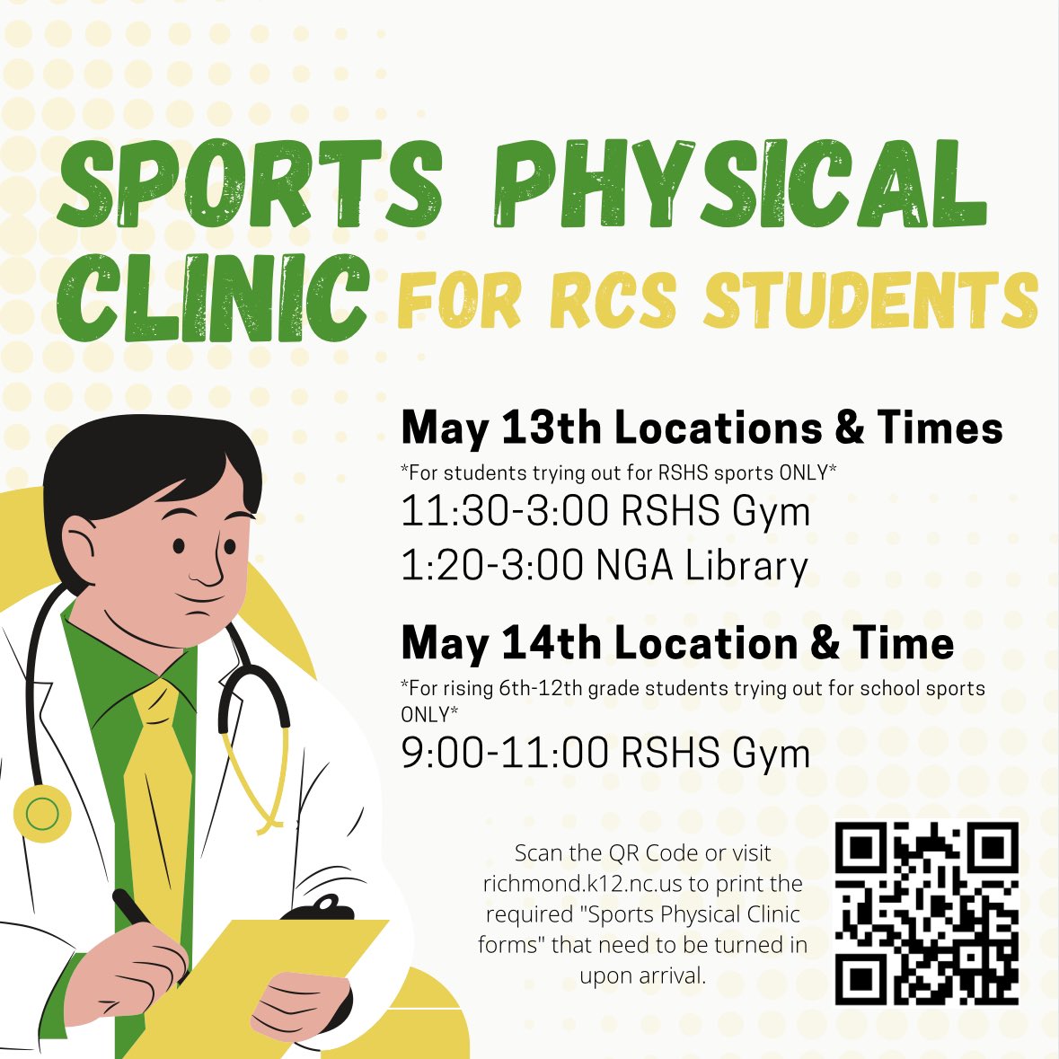 🔗Link in bio for “Sports Physical Clinic forms”