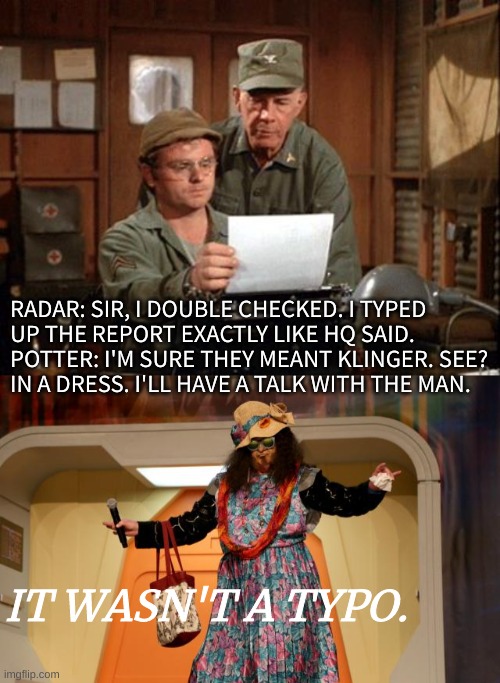 Lots47's tweet photo. #mashmemes #startrekmemes #radaroreilly #colonelpotter @CoachGowron https://t.co/M8tIcaSCHz