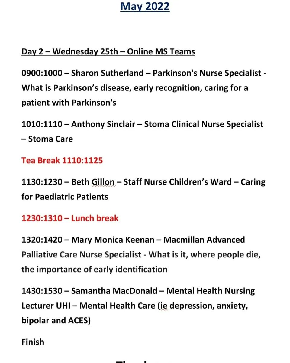 Calling all HCSWS. 📣📣

Dont miss out‼️‼️

There is still time to book on to our next virtual HCSWS Training Days.  We are very lucky to have some great speakers and sessions on a wide range of topics.  

Come join us😀

Places can be self booked via Turas Learn.