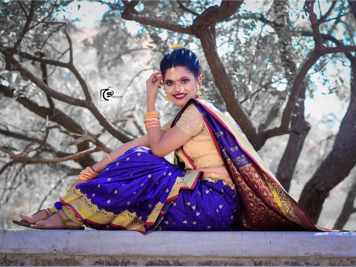 Traditional❣ . . #traditionalsaree #jewelery #pratibha #pratibhalatthe #marathimulgi #peshwailook #2022 #PhotoOfTheDay #Purple