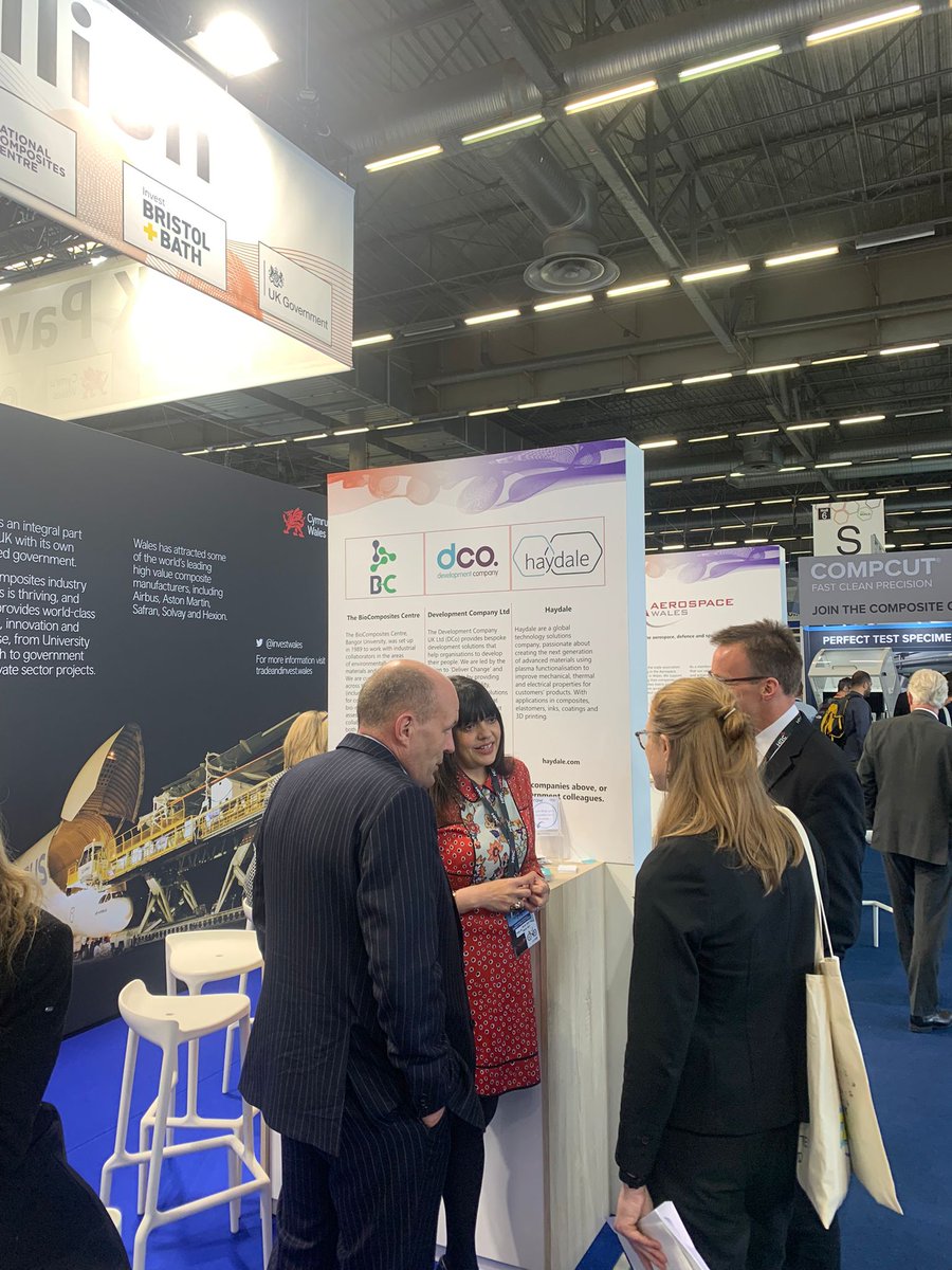 InvestWales's tweet photo. Join us at stand R52 for the final day of #JECWorld2022 to meet with some of the Welsh companies doing great things with composites, including representatives of:

@HaydaleGraphene 
@Developmentco
@BCBangor 

#walesinvested #wales #jecworld @JECComposites https://t.co/RL7Nr7Wnx6