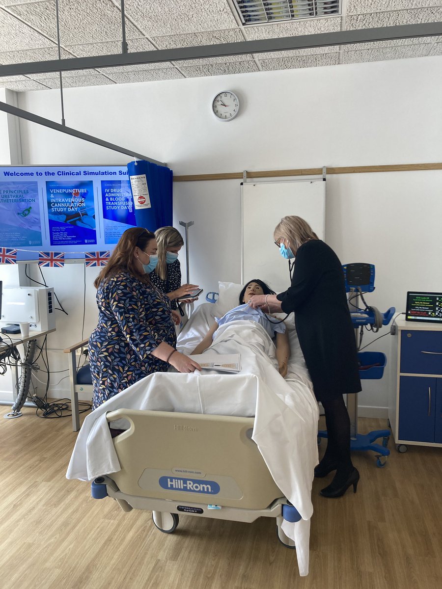 PreRegJersey's tweet photo. Our chief nurse having a go at some chest auscultation #simulationfun #comeandhaveago @ChiefNurseJsy @SkillsTeam_JGH @GovJsyHCS @MedEdJersey https://t.co/iVvMcMXeyv